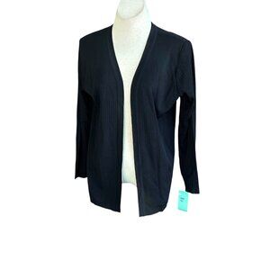 Howard Wolf Escape Vintage Black Cardigan Sweater Open Drape NWT $192 Size Small